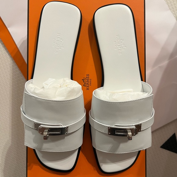 Hermes white giulia sandals - Picture 2 of 6